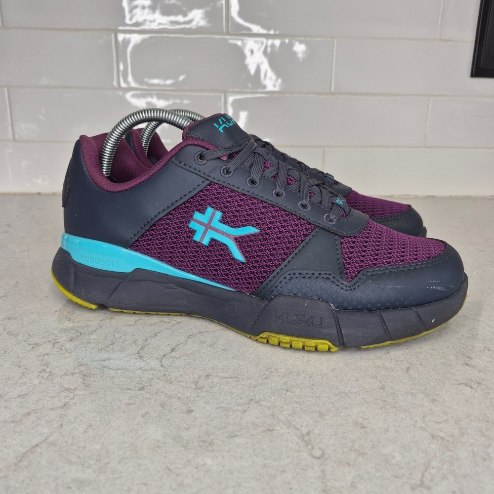 Kuru Quantum 2 Athletic Walking Sneakers Size 10 Purple Navy Blue Womens